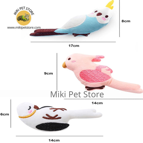 Interactive Plush Cat Toy with Catnip Bite Resistant Bird Design
