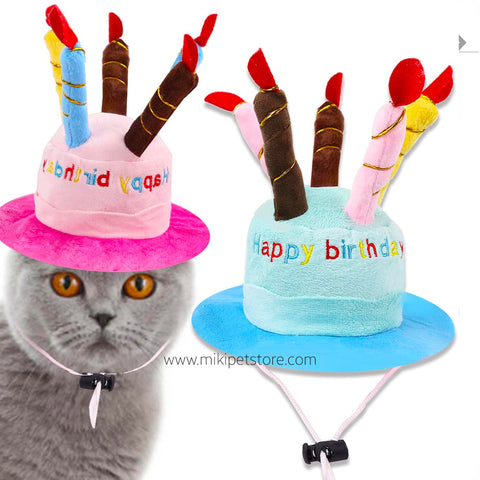 Adorable Happy Birthday Cake Hat for Dogs & Cats