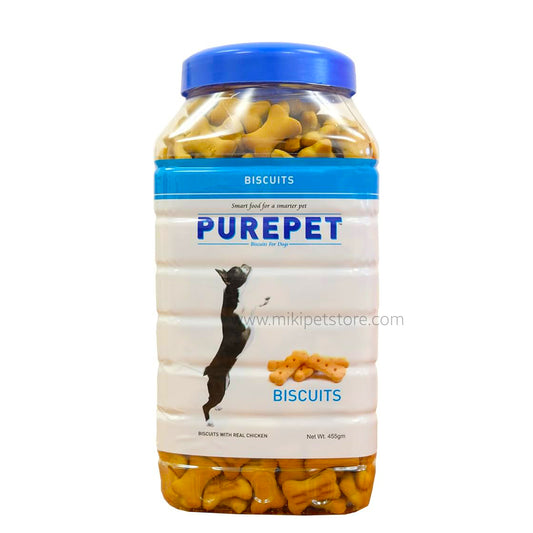 PUREPET Dog Treat Biscuits, Milk Flavour 455G Pack, All Life Stages