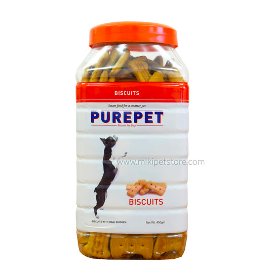PUREPET Dog Biscuit Treats Real Chicken Flavour 455G Pack - All Life Stages