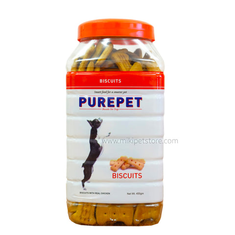 PUREPET Dog Biscuit Treats Real Chicken Flavour 455G Pack - All Life Stages
