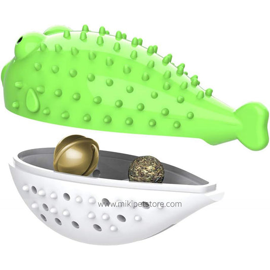 Blowfish Shape for Cat Chew Toy Teeth Cleaning Interactive Non-toxic