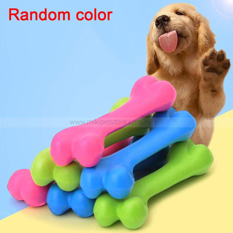 Silicone Chew Bone Dog Toy for Chewing and Dental Health