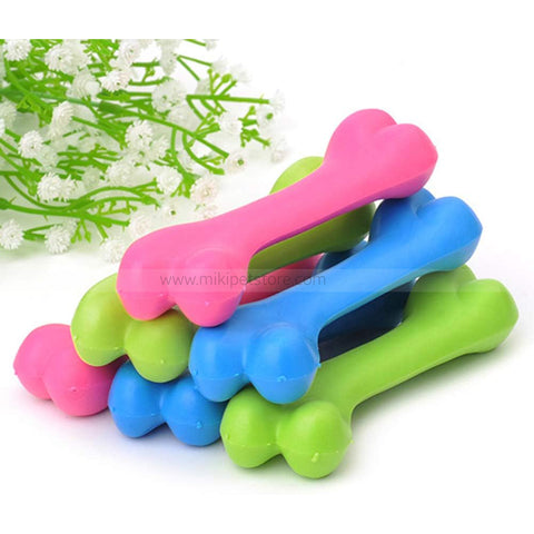 Silicone Chew Bone Dog Toy for Chewing and Dental Health