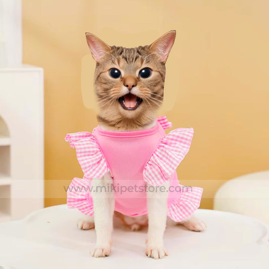 Multi-Color Bow Pet Dress – Spring/Summer Party & Birthday Skirt for Cat & Puppies