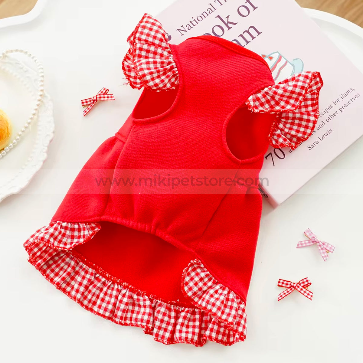 Multi-Color Bow Pet Dress – Spring/Summer Party & Birthday Skirt for Cat & Puppies