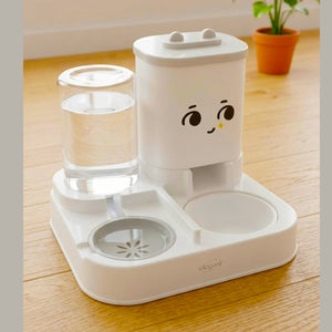 Food and Water Dispenser for Cats  2-in-1 Pet Water Feeder  Large Capacity