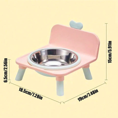 Neck Protection Elevated Pet Bowl for Cats & Dogs
