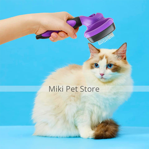 Self Cleaning Pet Slicker Brush for cats and dogs