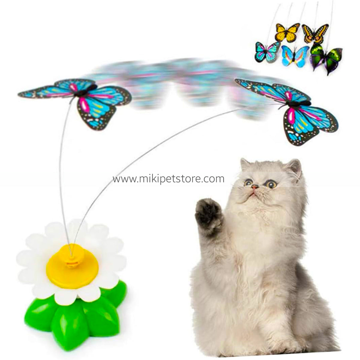 Interactive Spinning Butterfly  Cat Toy – Electric Rotating Pet Toy for Cats & Kittens