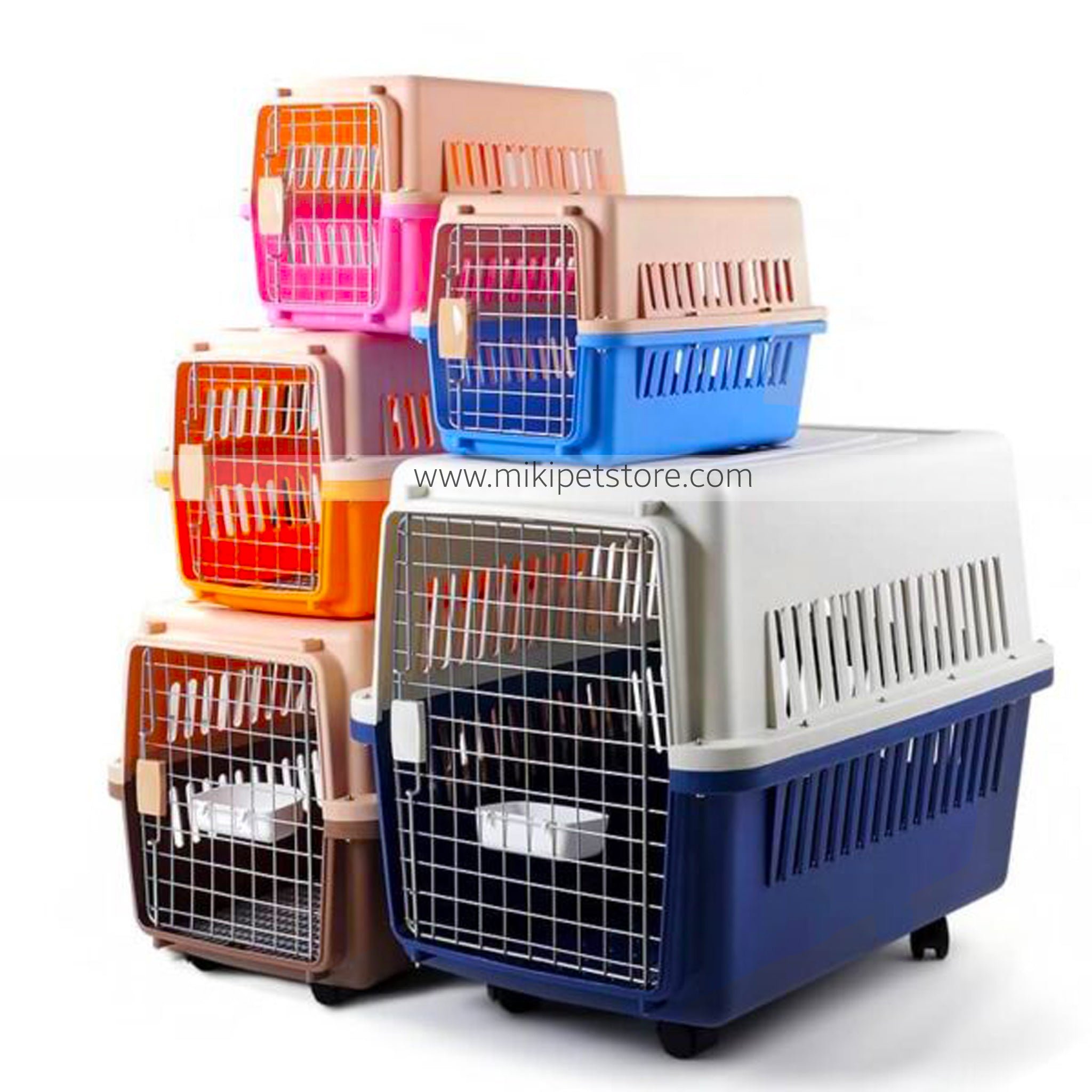 Durable Portable Pet Carrier – Plastic Travel Cage for Outdoor & Airline Use