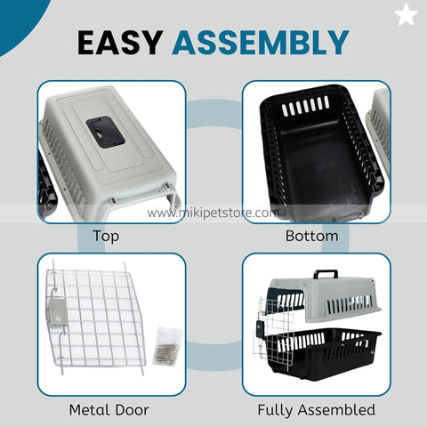 Durable Portable Pet Carrier Plastic Travel Cage
