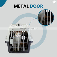 Durable Portable Pet Carrier – Plastic Travel Cage for Outdoor & Airline Use