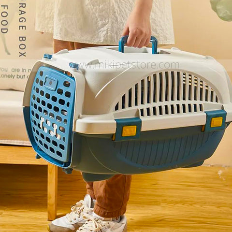 Airline Approved 60 cm Plastic Pet Carrier for Cats and Small Dogs