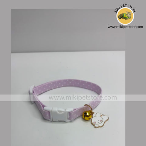 Cat Collar with Bell & Charm – Soft Polka Dot Design for Cats and Kittens