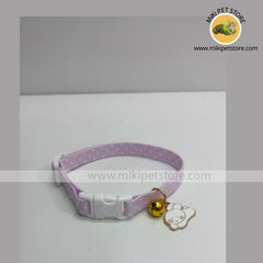 Cat Collar with Bell & Charm – Soft Polka Dot Design for Cats and Kittens