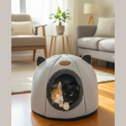 Cozy Ear-Design Pet House for Cats & Small Dogs