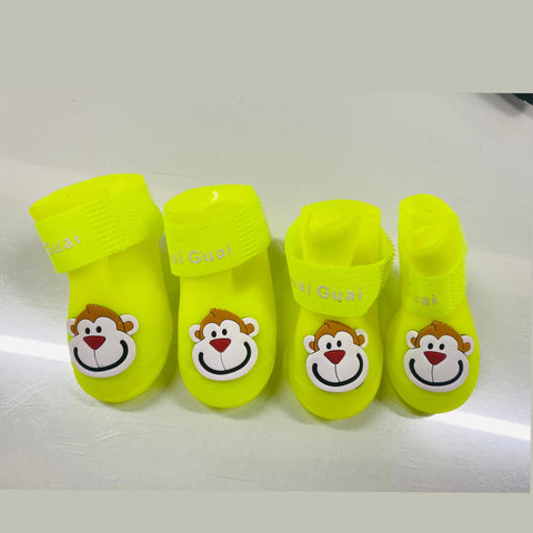 4 Sets Cartoon Patterned Shoes for Small & Medium Cats & Dogs