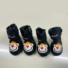 4 Sets Cartoon Patterned Shoes for Small & Medium Cats & Dogs