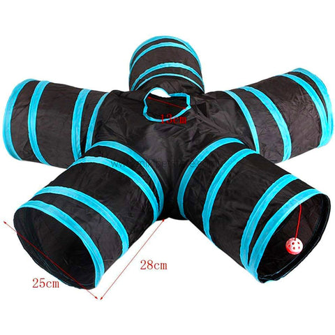 5 Way Collapsible Cat Tunnel Interactive Playhouse for Pets