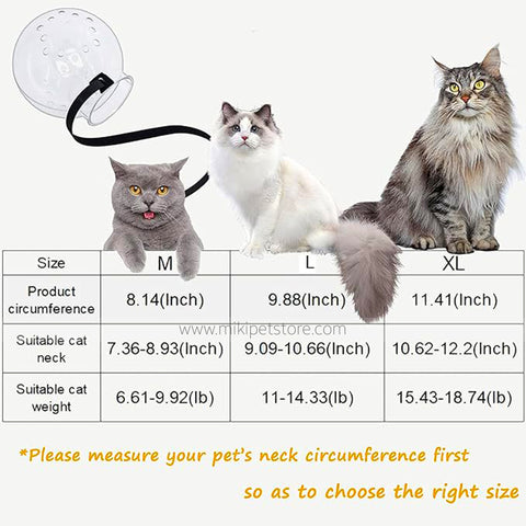 Transparent Cat Muzzle Adjustable Hood