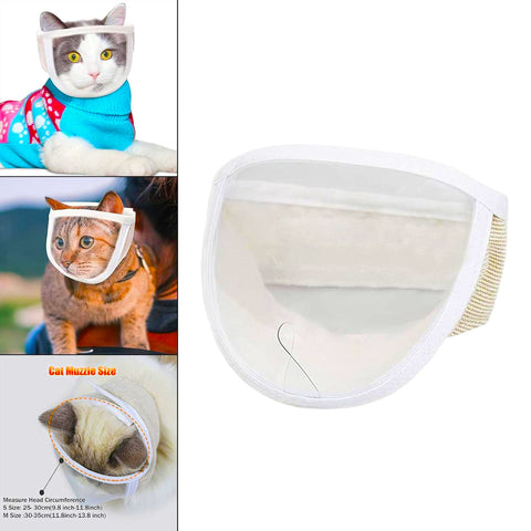 Cat Grooming Muzzle Breathable Clear PVC Mask