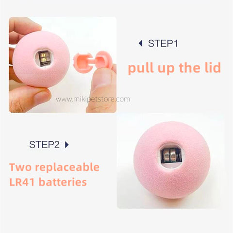Interactive Catnip Squeaky Play Ball