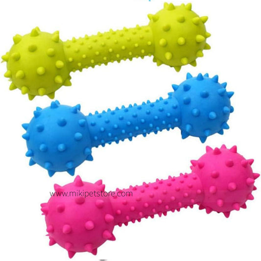 Colorful Natural Rubber Dog Chew Bone – Durable Interactive Pet Toy