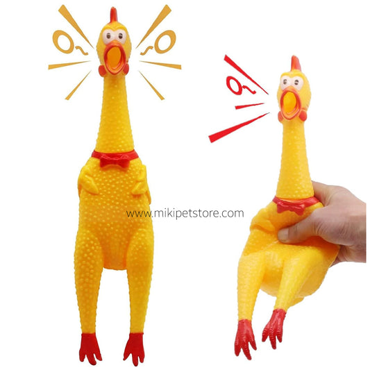 Squawking Chicken Rubber Squeeze Dog Toys with Sound