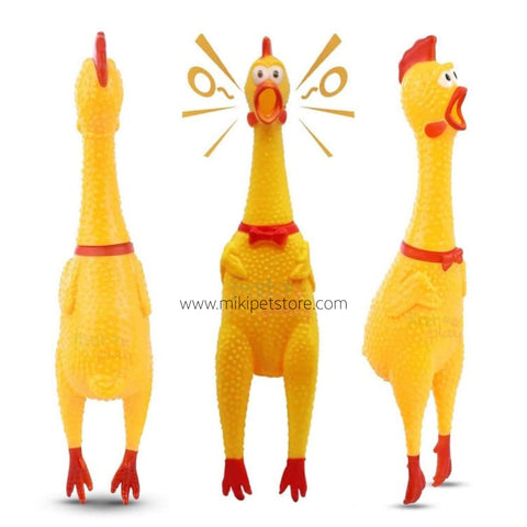 Squawking Chicken Rubber Squeeze Dog Toys with Sound