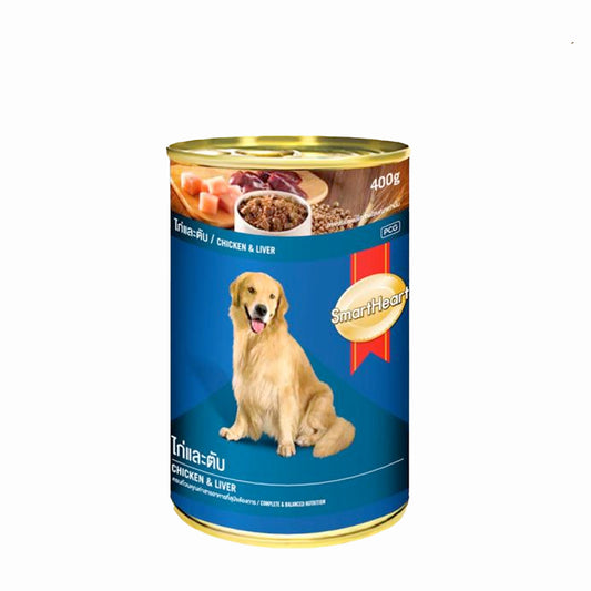 SmartHeart Chicken & Liver Adult Dog Can Food 400g