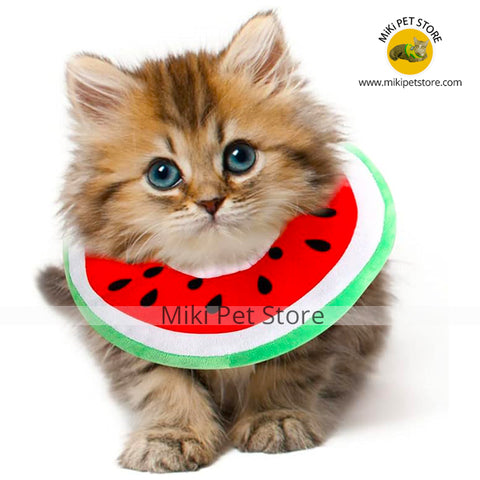 Cute Fruit Cat Recovery Collar Soft Fleece Adjustable Cone