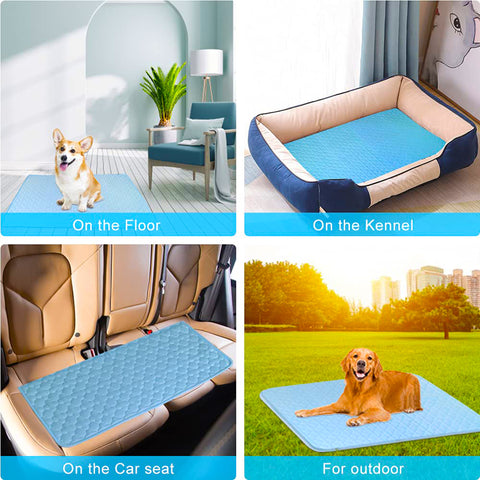 Pet Summer Cooling Mat Washable Breathable Cooling Bed