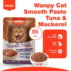 Wanpy Cat Smooth Paste Tuna & Mackerel 85g