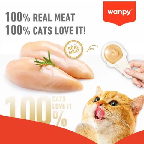 Wanpy Chicken Spoon Cream Cat Treat 16gm  1pcs