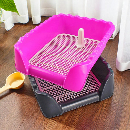 Rabbit Toilet Large High Fence Easy Clean Leaking Proof Wavy Pet Toilet for Medium  Rabbit