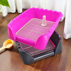 Rabbit Toilet Large High Fence Easy Clean Leaking Proof Wavy Pet Toilet for Medium  Rabbit