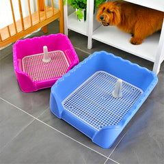 Rabbit Toilet Large High Fence Easy Clean Leaking Proof Wavy Pet Toilet for Medium  Rabbit