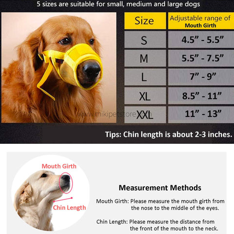 Adjustable Soft Mesh Dog Muzzle Anti-Biting & Chewing Protection