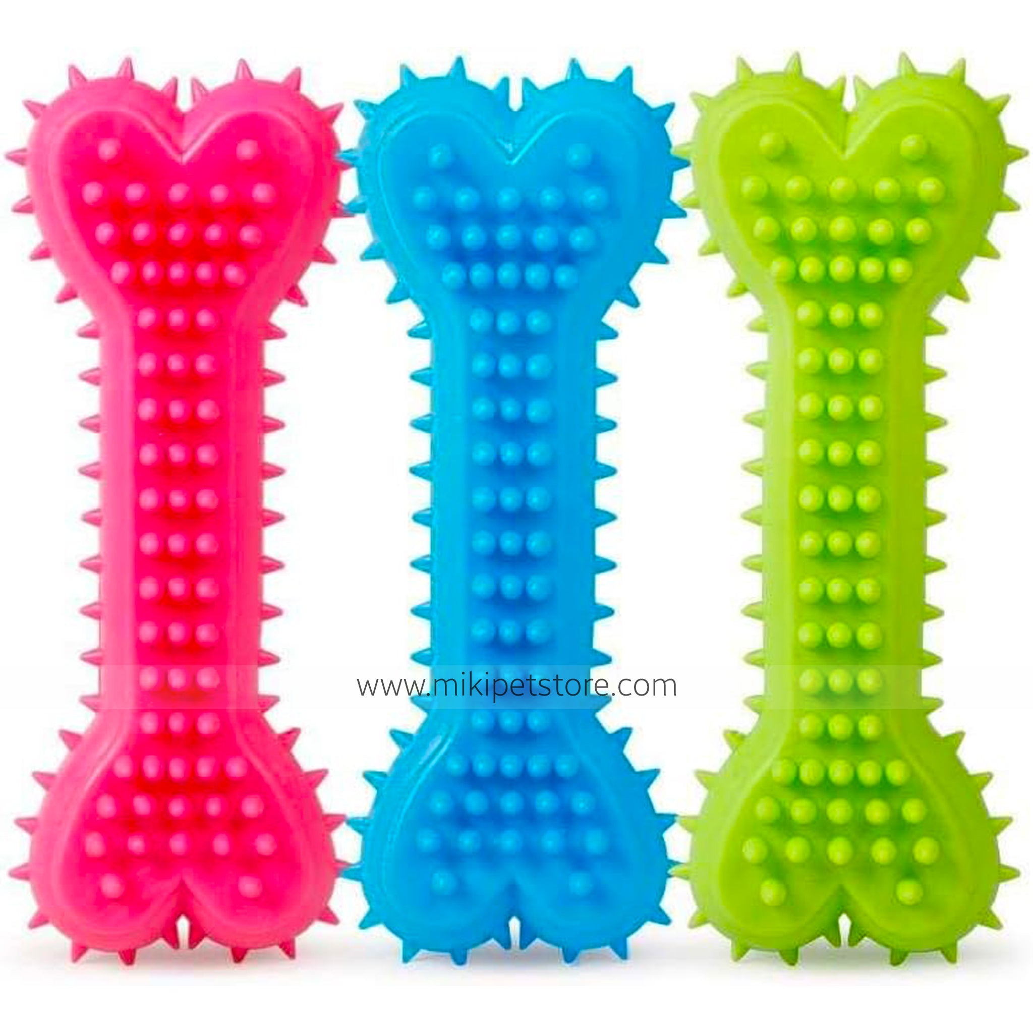 Durable Dog Chew Bone – Teeth Cleaning Rubber Toy for Dogs