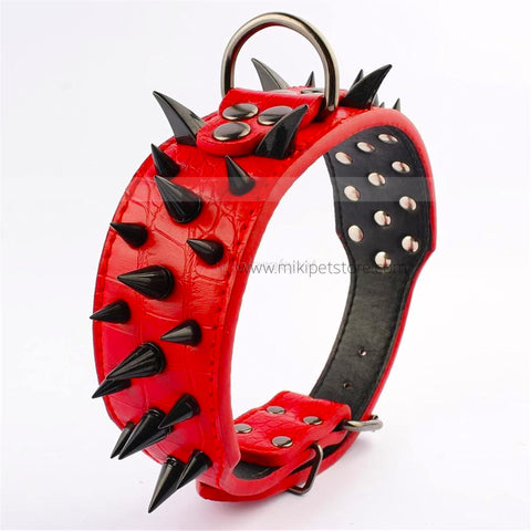Spikes Dog Collar Punk Spiked Leather Dog Collars