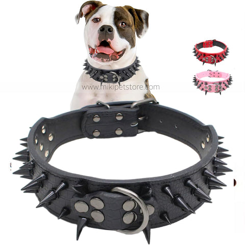 Spikes Dog Collar Punk Spiked Leather Dog Collars