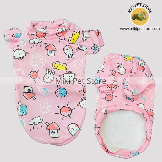 Clothes for Small Dogs and Cats Cartoon Pet Dog  Cute Cat Sweatshirt Winter Puppy Clothing