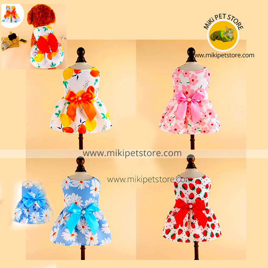 Small Pet Dog Cat Bowknot Skirt Puppy Sweet Princess Tutu Dress Clothes