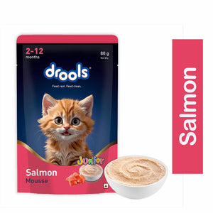 Drools Kitten Cat Pouch Salmon Mousse Flavor 80g