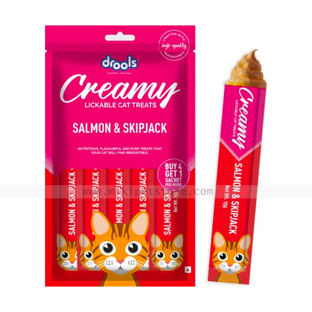 Drools Salmon & Skipjack Creamy Cat Treats-75gm