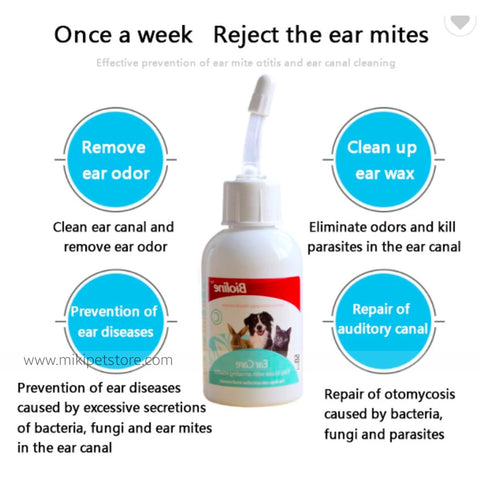Bioline Pet Ear Cleaning Drops 50ml