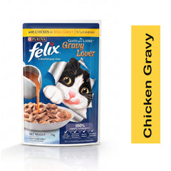 Felix Adult Chicken in Gravy Wet Cat Food Pouch 85