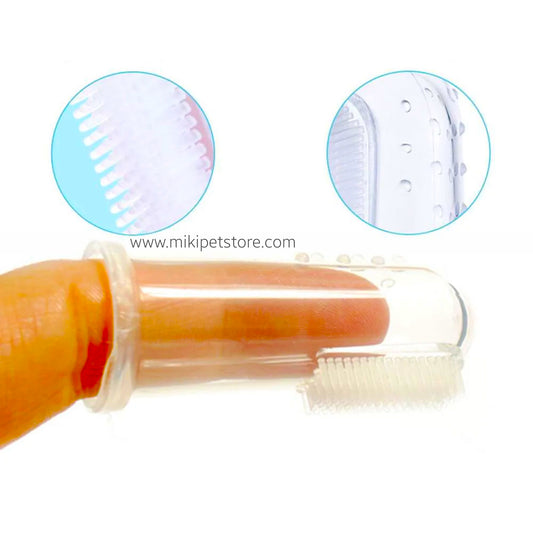 Dog Finger Toothbrush & Bite Toy - Teeth Cleaning Hygiene Brush for Dogs
