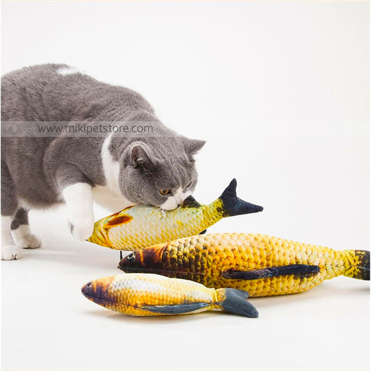 Fish-Shaped Catnip Plush Toy – Soft Chew & Scratcher for Cats